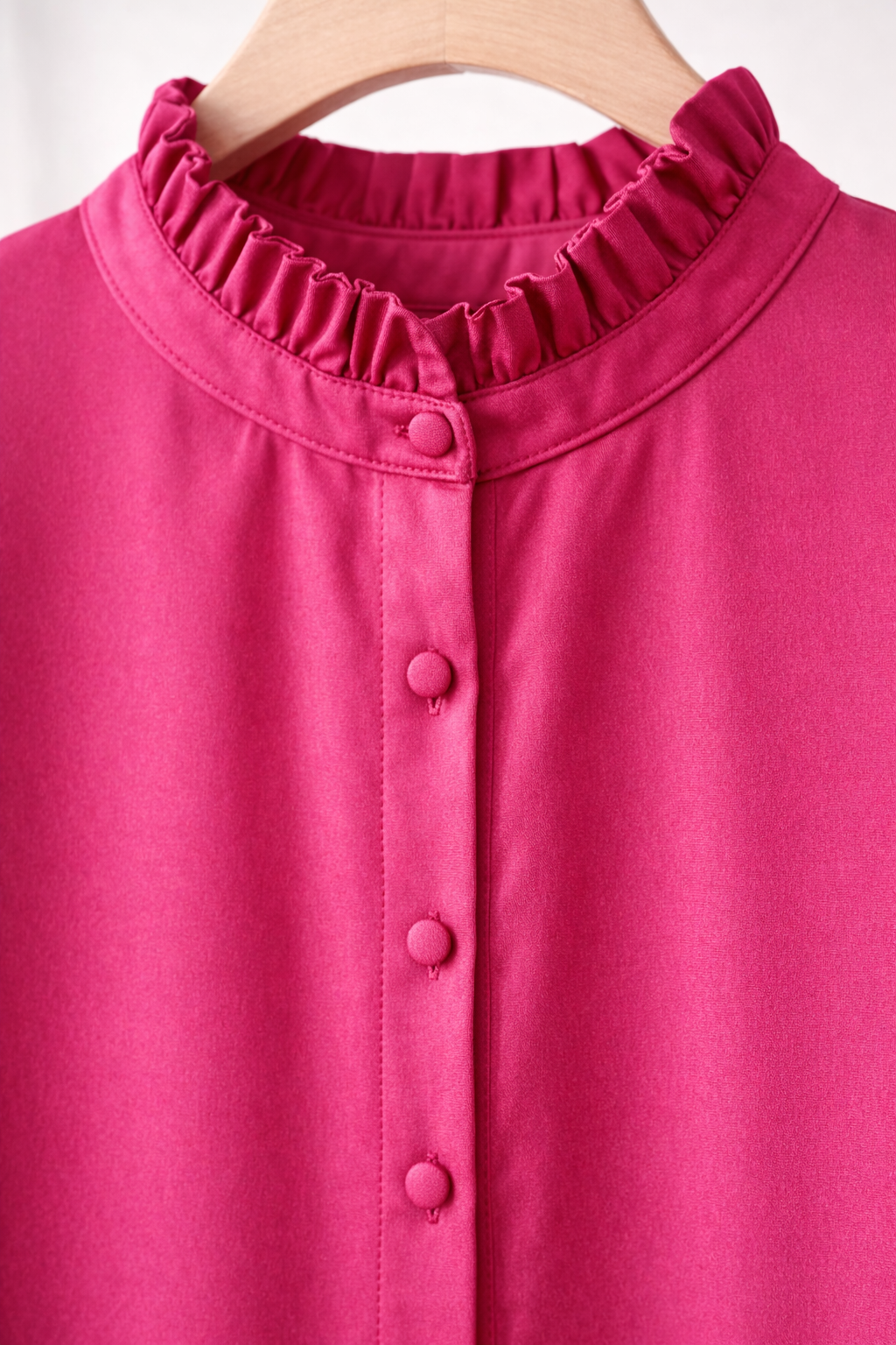 Fuchsia Grace Silk-Cotton Blouse - Image 4